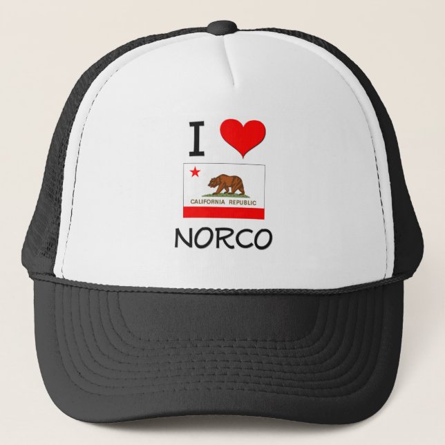 I Love NORCO California Trucker Hat (Front)