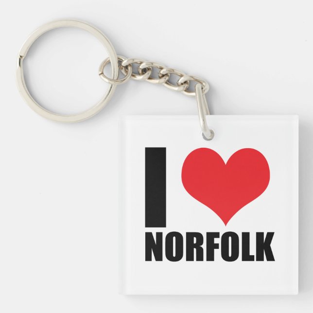 I love Norfolk Key Ring (Front)