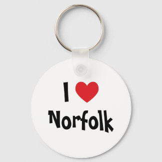 I Love Norfolk Key Ring