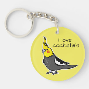 I Love Normal Grey Cockatiels Key Ring