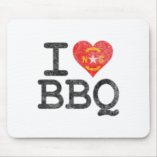 I Love North Carolina Bbq I Heart Nc Byrbecue Sauc Mouse Mat