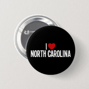 I Love North Carolina • Heart North Carolina Round 6 Cm Round Badge
