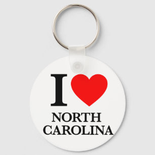 I Love North Carolina Key Ring