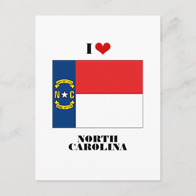 I Love North Carolina Postcard (Front)
