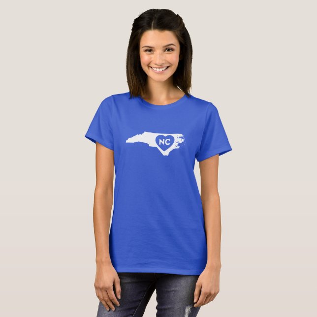 I Love North Carolina State Women's T-Shirt (Front Full)