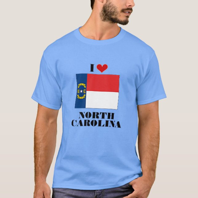 I Love North Carolina T-Shirt (Front)