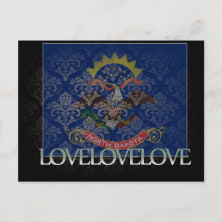 I love North Dakota Cool Postcard
