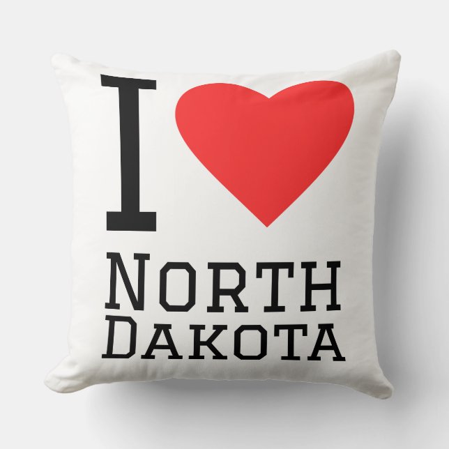 I love North Dakota  Cushion (Front)