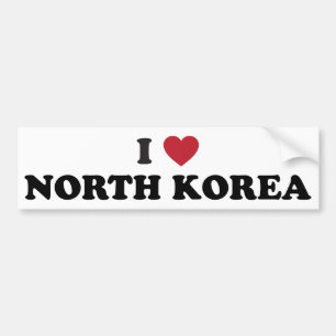 I Love North Korea Bumper Sticker