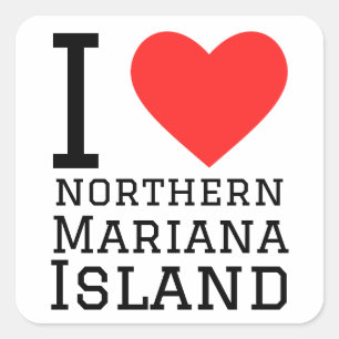 I love northern Mariana island Square Sticker
