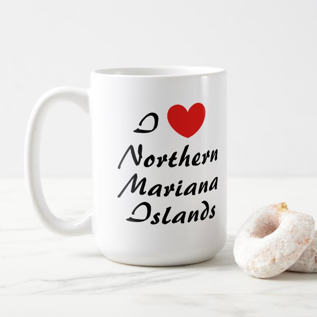 I Love Northern Mariana Islands Coffee Mug (With Donut)
