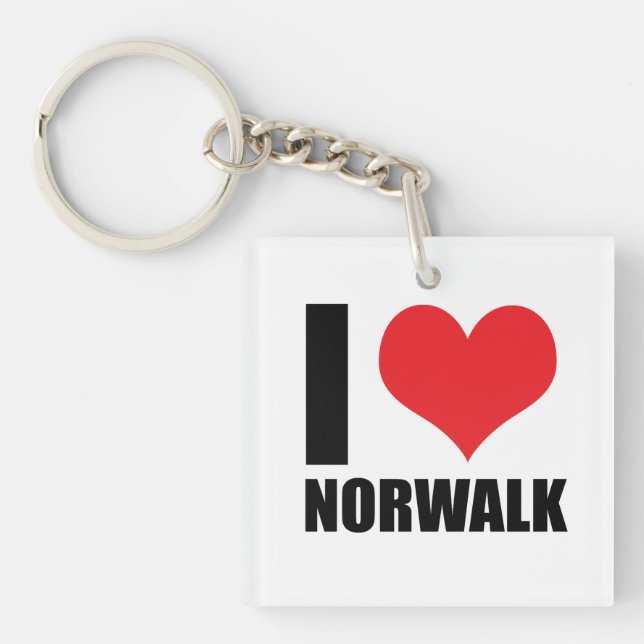 I love Norwalk Key Ring (Front)