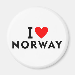 I love Norway country like heart travel tourism Magnet