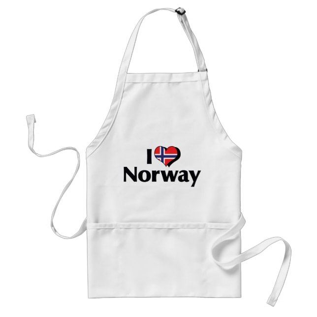 I Love Norway Flag Standard Apron (Front)
