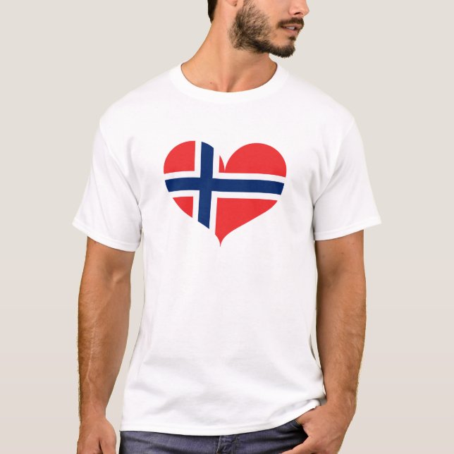 I Love Norway Flag T-Shirt (Front)