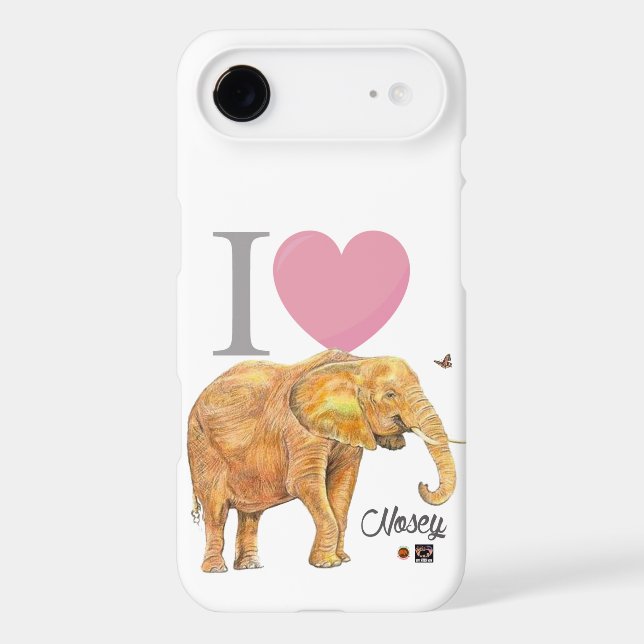 I Love Nosey Phone Case (Back)