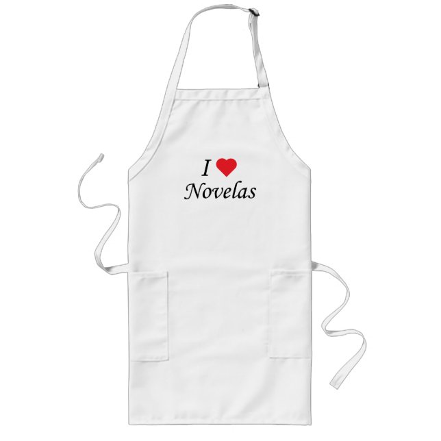 I Love Novelas Long Apron (Front)