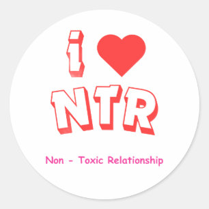 I love NTR Classic Round Sticker