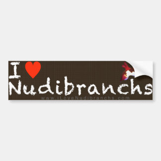 I Love Nudibranchs Bumper Sticker
