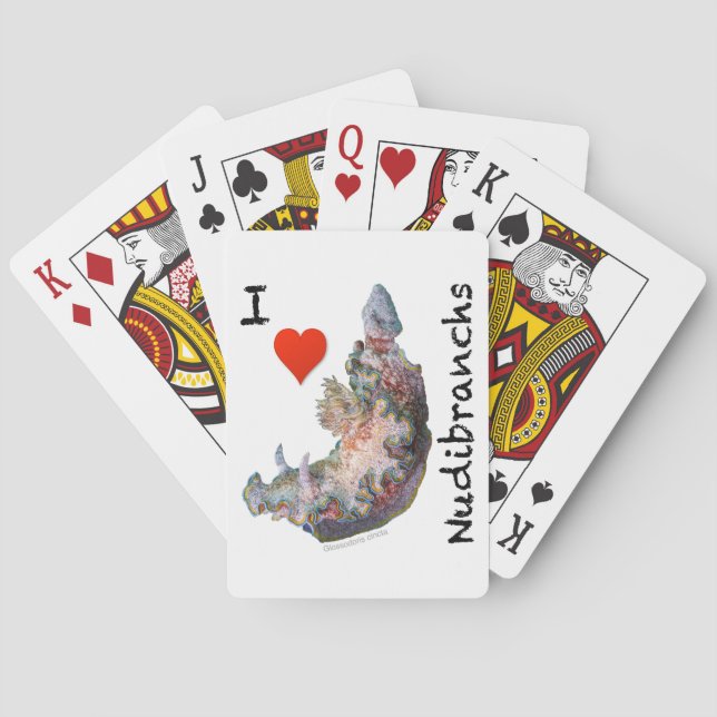 I love Nudibranchs Classic Playing Cards (Back)
