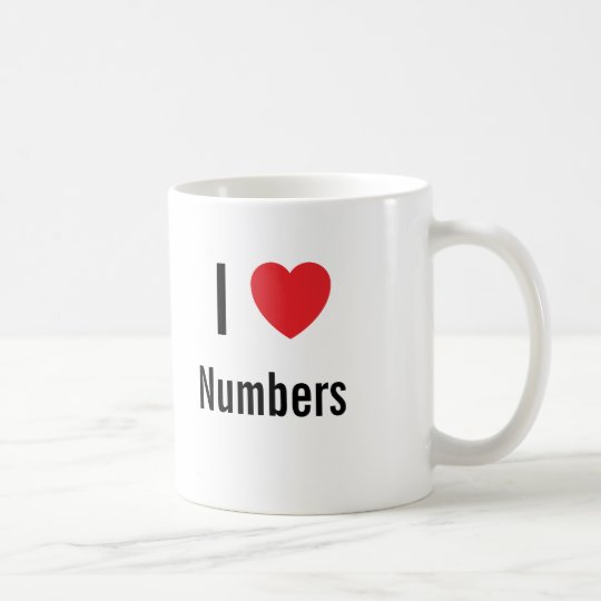 I love Numbers Coffee Mug