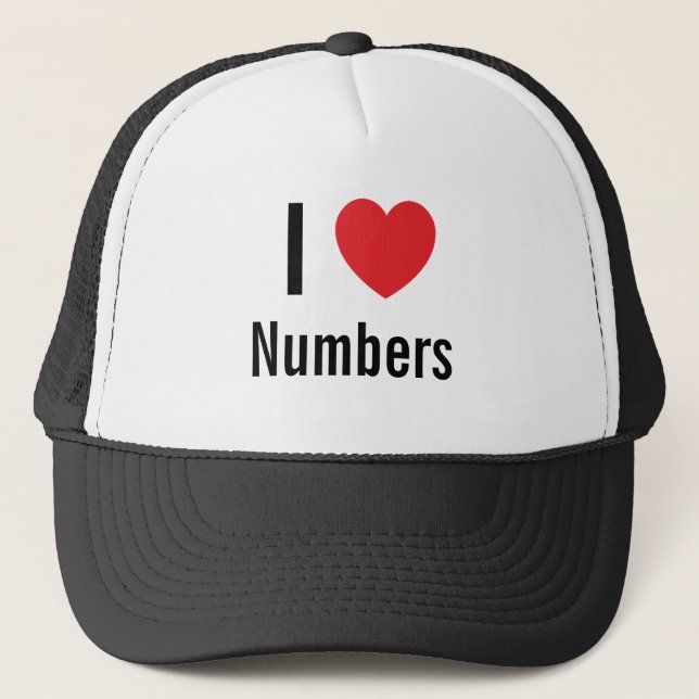 I love Numbers Trucker Hat (Front)