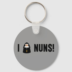 I Love Nuns Key Ring
