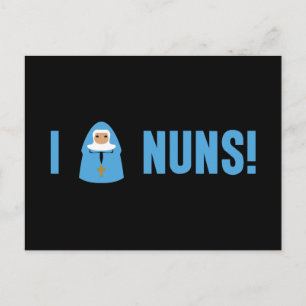 I Love Nuns Postcard