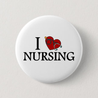 I Love Nursing 6 Cm Round Badge