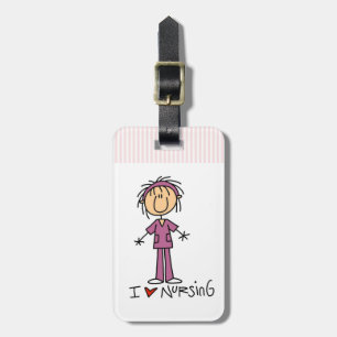 I Love Nursing Luggage Tag