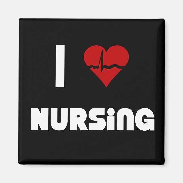 I Love Nursing Magnet (Front)