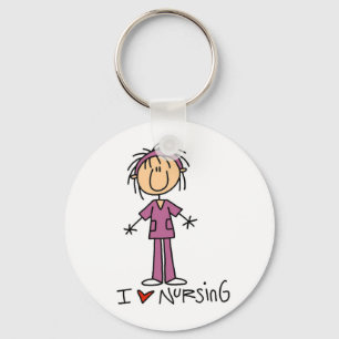 I Love Nursing T-shirts and Gifts Key Ring
