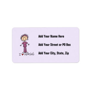 I Love Nursing T-shirts and Gifts Label