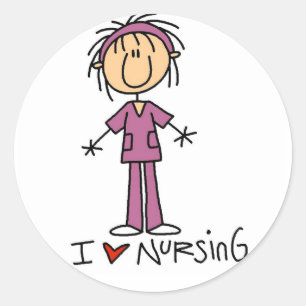 I Love Nursing Tshirts and Gifts Classic Round Sticker