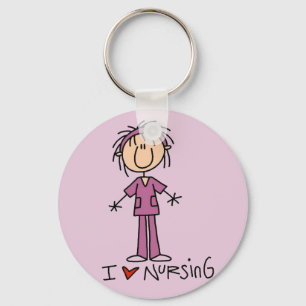 I Love Nursing Tshirts and Gifts Key Ring