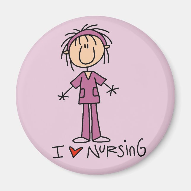 I Love Nursing Tshirts and Gifts Magnet (Front)