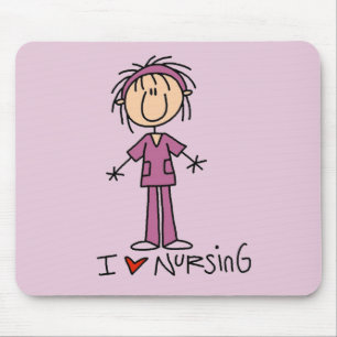 I Love Nursing Tshirts and Gifts Mouse Mat