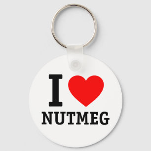 I Love Nutmeg Key Ring