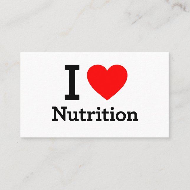 I Love Nutrition Business Card (Front)
