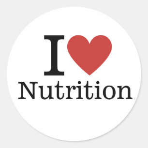 I ❤️ Love Nutrition for Students/Faculty CUSTOM Classic Round Sticker