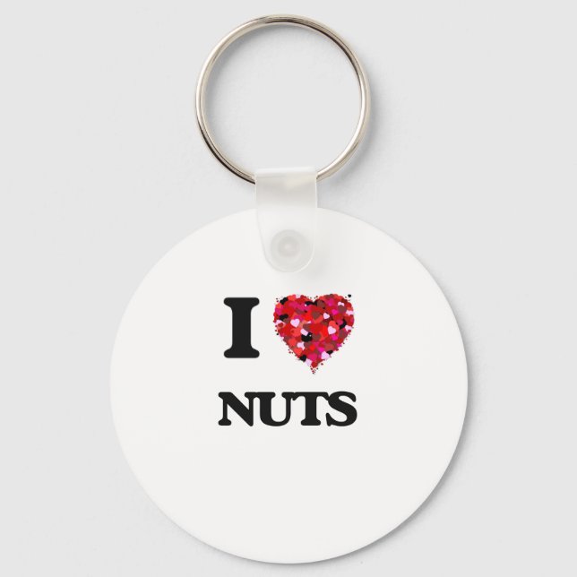 I Love Nuts Key Ring (Front)