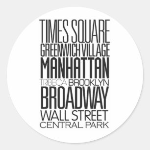 I Love NY Classic Round Sticker