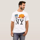 I Love Ny New York Bacon Egg And Cheese And Coffee T-Shirt (Front Full)
