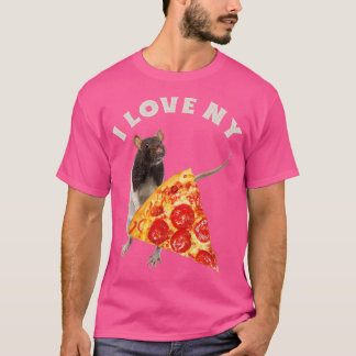 I Love NY Pizza and Mouse lover Pizza Rats Funny D T-Shirt