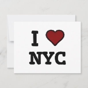 I Love NYC heart Thank You Card