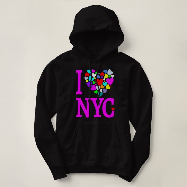 I Love NYC Hoodie Heart Design New York City Gift  (Design Front)