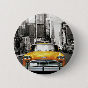 I Love NYC - New York Taxi 6 Cm Round Badge