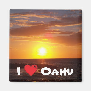 I Love Oahu Magnet