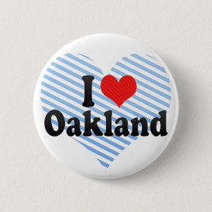 I Love Oakland 6 Cm Round Badge