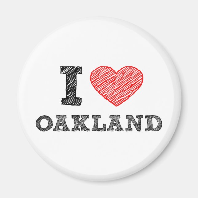 I Love Oakland Magnet (Front)